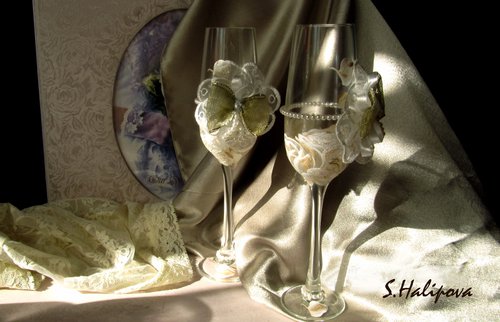 Sviatlana Khalipava Wedding glasses "Lace"