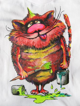 George Makarov-Yakubovski T-shirt. Red Cat.