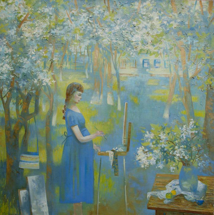 Анастасия Лобанова Яблоня в цвету