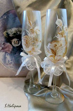 Sviatlana Khalipava Wedding glasses "Vintage"