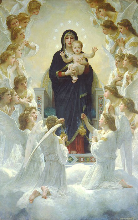 Vadim Mihailov The Virgin with angels. A. Bouguereau (copy)