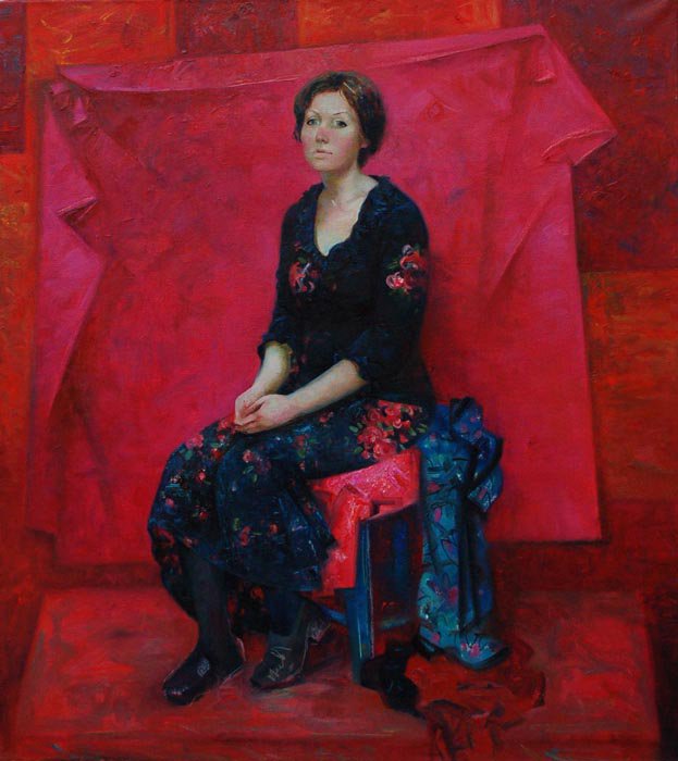 Anastasia Lobanova Girl on a red