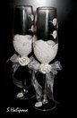 Светлана Халипова: Свадебные бокалы "Танцующая роза"